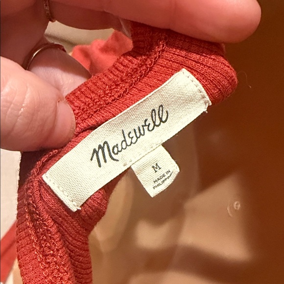 Madewell Ribbed Red Bodysuit - Picture 3 of 3